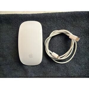 Apple Magic Mouse 2 Wireless Mouse White A1657 Mouse & Lighting Cable Works